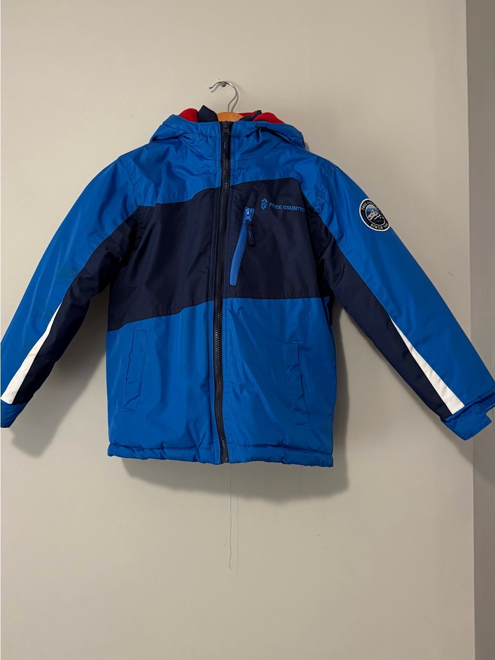 Free Country Blue & Navy Hooded Kids Puffer Jacket